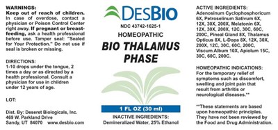 Bio Thalamus Phase - DSRT0117 Bio Thalamus Phase 1 20 2020